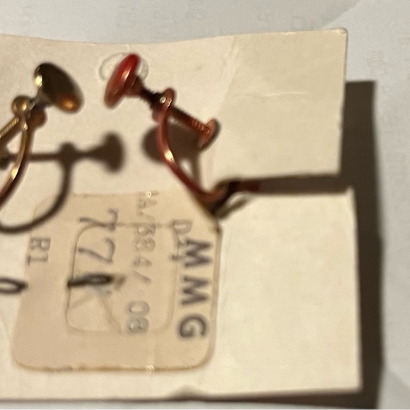 Vintage Christmas Santa boot clip-on earrings - Picture 2 of 2